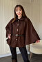 Warm and Stylish Boucle Poncho Including Belt