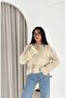 Crew Neck Beard Rope Detailed Knitwear Sweater - 2