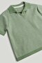Green Knitted Polo Shirt - 2