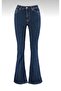 Dark Blue High Waist Comfort/Flexible Spanish Paca Flare Jeans - 6