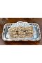 6-Piece Footed Presentation Tray & Baton Cake & Pastry Serving Steel Tray Cast Full Silver 32 cm - 4