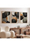 Wooden Framed 3 Piece Abstract Painting Bohemian Qmrc