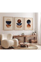 3 Piece Abstract Painting with Wooden Frame Qmrc - 2
