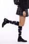 Women's Plaid Premium Knee High Socks - Brown-Purple - 3