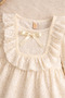 Lace Ruffled Square Neck Girl's Dress – Ecru (2.5 Years) - 4