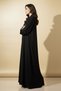 Modern Elegant Black Abaya Premium Modest Fashion For Women Rhinestone Decorated Muslim Abaya Dress - 4