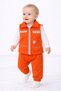 220-01-26 Baby Girl 3-Piece Set Zippered Vest Long Sleeve T-Shirt Pants 0/6 Months - 2