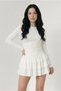 Women's Black Skirt with Layered Flounces Mini Dress – Stylish and Feminine Design