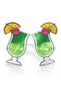 Delux Series Celebration Detail Event Accessory Visual Object Cocktail Glass Party Glasses Green Color - 2