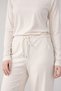 Elastic Waist Pants Look Loose-Fit Wide Leg Women's Sweatpants 8015 Beige - 3