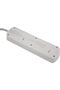 Extension Cord with 3 Power Socket and 5meter, color: white - 4