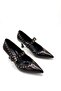Cappadocia Trok Detailed Pointed Toe Heeled Women's Shoes Brown - 2