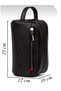 Set of 2 Men's Black Hand Bag, Shoulder Bag and Shaving Clutch Bag for Daily Use and Travel - 6
