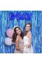 Blue Color Extra Metalized Shiny Fringed Backdrop Curtain Imported a Grade 1X2 Meter Nessiworld - 2