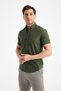 Short Sleeve Flam Linen 100% Cotton Slim Fit Men's Shirt - 5