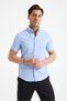 Short Sleeve Flam Linen 100% Cotton Slim Fit Men's Shirt - 4