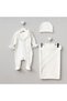 3-Piece Organic Hospital Discharge Set, Embroidered, 100% Cotton, Newborn Baby Girl - 2