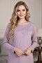 Women's Rose Dry Lace Button Detailed Special Design Long Sleeve Plus Size (Oversized) Pajama Set - 8