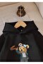 Girls-Boys Tedy Dream Printed Hooded Sweatshirt - 2