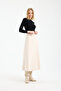 Women's Scuba Diving Fabric Long Bell Skirt - Suitable for Hijab Stretch Fabric Flexible Waist - 4