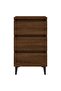 Bed Cabinet with Metal Legs Brown Oak 40x35x69 cm - 4