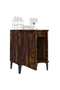 Bed Cabinet with Metal Legs Smoked Oak 40x30x50 cm - 2