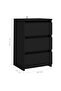 Bed Cabinet Black 40x35x62.5 cm Engineered Wood - 6
