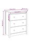 Sideboard 70x35x80 cm Solid Wood Pine - 3