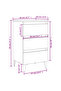 Bed Cabinet with Metal Legs Grey Sonoma 40x35x69 cm - 3
