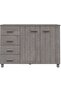 Sideboard HAMAR Light Grey 113x40x80 cm Solid Wood Pine - 2