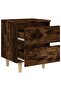 Bed Cabinets with Solid Wood Legs 2 pcs Smoked Oak 40x35x50 cm - 7