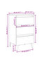 Bed Cabinet with Metal Legs Smoked Oak 40x35x69 cm - 3