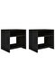 Bedside Cabinets 2 pcs Black 40x30x40 cm Engineered Wood