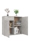 Sideboard Concrete Grey 80x36x75 cm Engineered Wood - 2