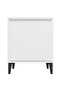 Bed Cabinets with Metal Legs White 40x30x50 cm - 6
