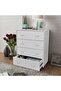 Sideboard with 4 Drawers 60x30.5x71 cm White