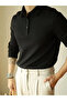 Long Sleeve 100% Cotton Pique Men's Polo Neck T-Shirt