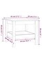 Coffee Table White 45x45x40 cm Solid Wood Pine - 6