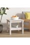Coffee Table White 45x45x40 cm Solid Wood Pine - 2