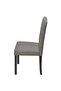 6 Dining Chairs Fabric Upholstery Dark Grey - 4