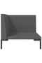 Garden Sofa with Cushions Half Round Poly Rattan - 2
