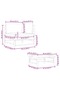 2 Piece Garden Lounge Set with Cream White Cushions Bamboo - 3