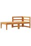 2 Piece Garden Lounge Set with Dark Grey Cushions Acacia Wood - 2