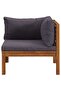 2 Piece Sofa Set with Dark Grey Cushions Solid Acacia Wood - 7