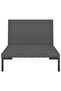 Garden Sofa with Cushions Half Round Poly Rattan - 2