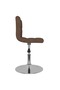 Swivel Dining Chairs 4 pcs Brown Fabric - 2