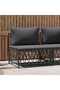 Garden Middle Sofa with Cushions Anthracite Woven Fabric