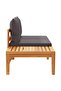 Garden Bench with Table Dark Grey Cushions Solid Acacia Wood - 5