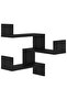 Wall Corner Shelf 2 pcs Black 40x40x50 cm Engineered Wood - 4
