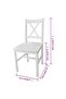Dining Chairs 6 pcs White Pinewood - 3